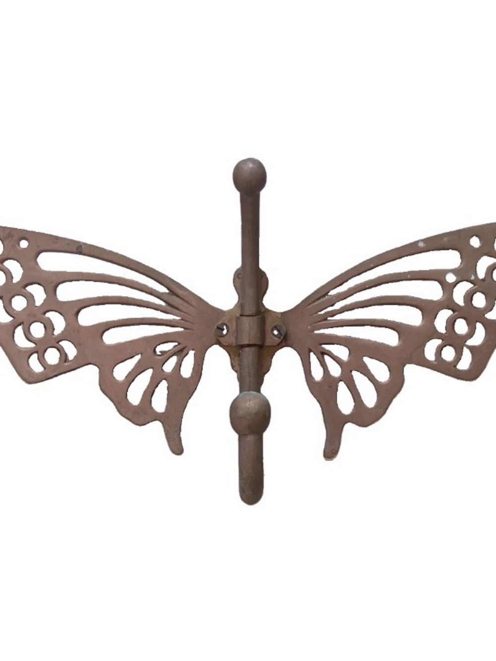 Vintage Large Brass Butterfly Decorative Wall Hook Old World Patina Metal - Picture 1 of 9